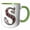 Green/White, variant on 3drose, Pretty Image of Ruby Jeweled Monogram Letter S, 11oz Mug