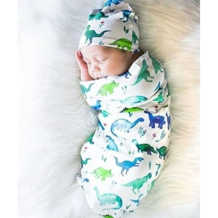 

Cute Baby Swaddle Blanket Cartoon Animal Sleeping Bag+Hat