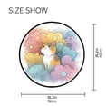 thumbnail image 5 of 36.2 Inch Round Floor Mat Cat and Colorful Clouds Carpet Decor Rug for Living Room Bedroom, 5 of 6
