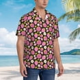 thumbnail image 5 of Daiia Strawberry Hawaiian Shirt for Men Gentle Cotton Regular Short Sleeve Casual-XX-Large, 5 of 9