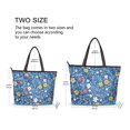 thumbnail image 2 of Caroline tote bag, environmental protection large capacity shopping bag, portable travel, multi-color optional. Floral Pattern, 2 of 8