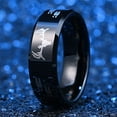 thumbnail image 2 of Wedding Ring Men 8mm Black Hunter Antler Deer Hunting Tungsten Wedding Band, 2 of 5