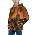 thumbnail image 2 of Sikiie Coffee Beans Youth Hoodie Sweatshirt Pullover Hooded Classic Casual Essentials Hoodiefor Boys Girls Kids -X-Large, 2 of 6