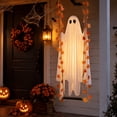thumbnail image 5 of 2026 Hanging Swinging Ghost Halloween Decor, Maple Leaf Vine with Remote String Lights, Spooky Cute Decoration for Outdoor Yard Porch Tree (S Lighted Ghost), 5 of 8