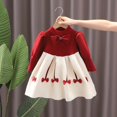 thumbnail image 2 of Vestido de suéter de una pieza para niñas de otoño e invierno, vestido de princesa de punto, mangas abullonadas de estilo coreano para niñas, 2 of 5