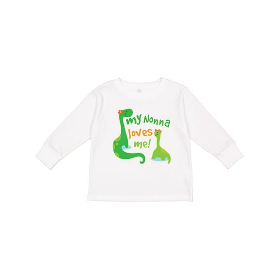 Inktastic My Nonna Loves Me Grandson Boys Long Sleeve Toddler T-Shirt
