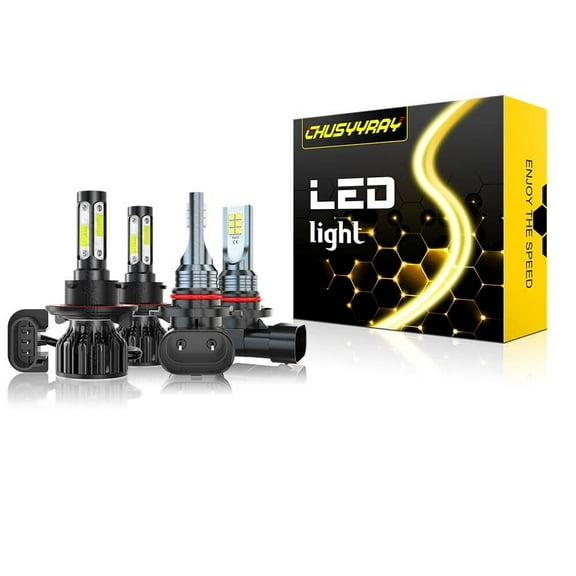 For Mercury Mariner 2005-2011 9008/H13 9145 White LED Headlight   Fog Light Bulbs Kit 4x