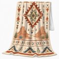 thumbnail image 2 of Southwestern Desert Landscape Sun decorative motif Rustic, Peaceful Mountain Lake Scene, Warm Flannel Blanket for Cabin and Lodge, Outdoor Lovers Camping Gift, Artistic Home Decor, 2 of 9
