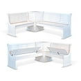 thumbnail image 5 of Kingfisher Lane Farmhouse Wood Breakfast Nook Set in Marble White, 5 of 12