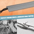thumbnail image 3 of Floor Cord Cover Self Adhesive Cord Hider, 10FT Cable Management Extension Cord Protector for Wires, Prevent Cable Trips for Offices & Gyms, Gray Wood – 1″ W x 0.5″ H, 3 of 8