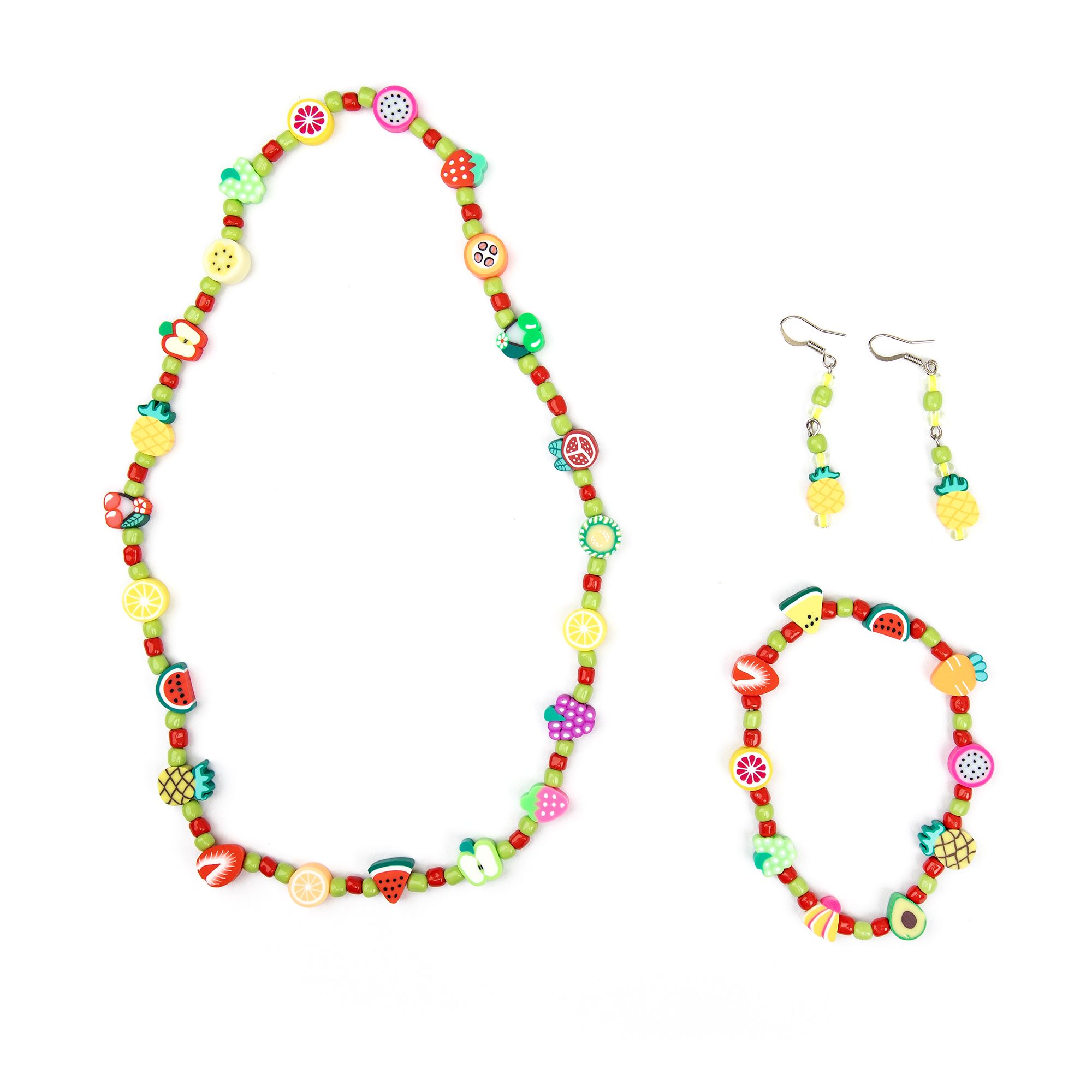 Cousin DIY 451-Piece Fruit-Themed Clay Beads Jewelry Kit