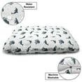 thumbnail image 3 of Marine Pet Bed, Dolphin Whale Octopus Seahorse Swimming in Deep Sea Bubbles Nautical Theme, Resistant Pad for Dogs and Cats Cushion with Removable Cover, 24" x 39", Dark Navy Blue White, by Ambesonne, 3 of 4