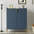 thumbnail image 3 of CQSXDA Functional 2 Doors Wine Bar Cabinet With Soft-Closing Hinges And Adjustable Shelf, Buffet For Kitchen And Dining Room, Blue, 3 of 13