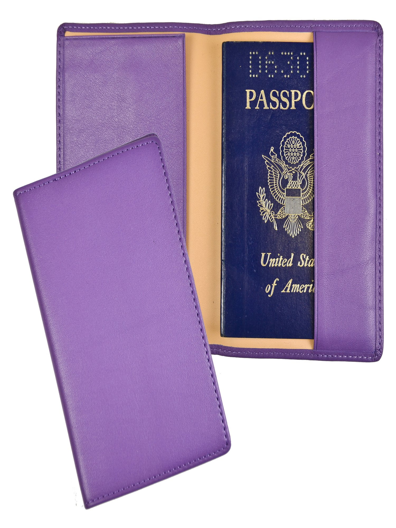 Genuine Leather Passport Holder and Travel Document Organizer