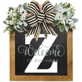 thumbnail image 2 of LCXmlly Wreath And Bow Personalized Front Door Wreath: Farmhouse Style Welcome Sign, 2 of 6