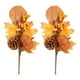 thumbnail image 1 of ColoMX 2 unids Decoraciones de sucursal de hoja de arce encantadoras simuladas decoraciones de la planta de calabaza, 1 of 8