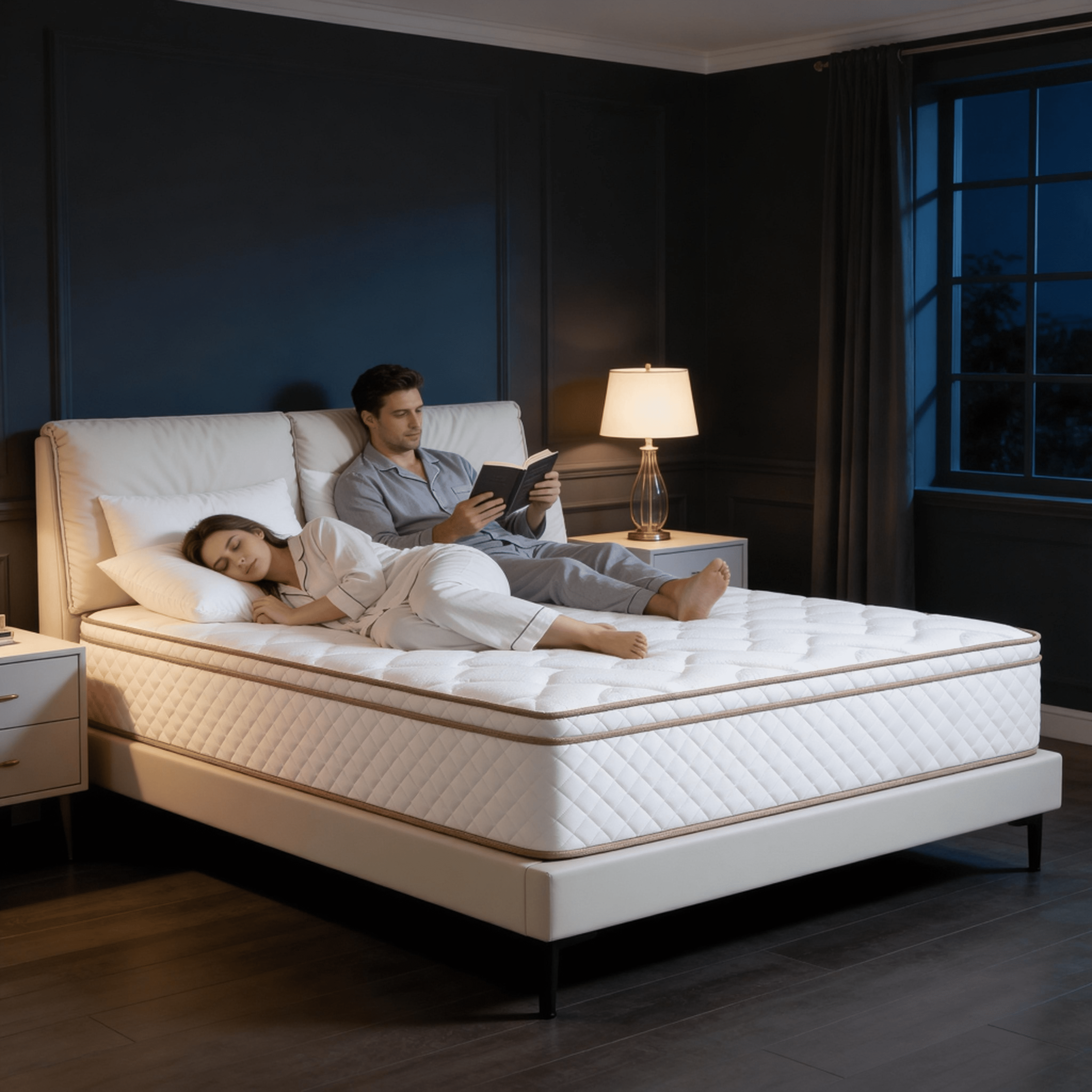 10 inch Queen Mattress , Hybrid Queen Mattresses in a Box, Medium Firm with Zoned Support, Memory Foam & Pocket Springs for Motion Isolation & Pressure Relief, CertiPUR-US Certified