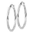 thumbnail image 2 of White Sterling Silver Earring Hoop Women'S 37 mm 35, 2 of 3