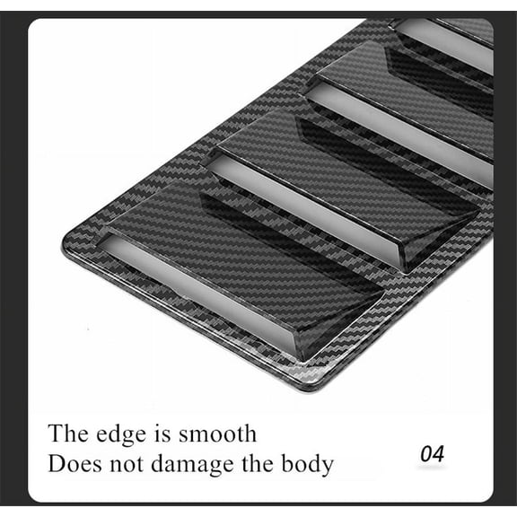 1 Pair Carbon Fiber Look Car Bonnet Vents Hood Fender Air Flow Intake Cover