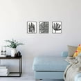 thumbnail image 3 of Black Geometric Pattern Landscape Wall Art Abstract Flower Painting Print Minimalist Wall Art Modern Black Watercolor Painting Picture Black Botanical Floral Wall Art Home Decor 12x16inchx3pcs, 3 of 7