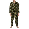 thumbnail image 3 of Disketp Pineapple for Pajamas Set Long Sleeve Sleepwear Mens Button Down Nightwear Pj Sets-Large, 3 of 7