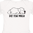 thumbnail image 4 of Inktastic Napping Dis Tew Much Great Pyrenees Boys or Girls Long Sleeve Baby Bodysuit, 4 of 5