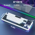thumbnail image 2 of Teclado mecánico inalámbrico AULA F87 75% TKL Gasket Custom, 2 of 7