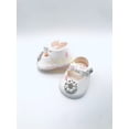 thumbnail image 4 of Gum Paste Baby Girl White Shoes With Rhinestones Flower Cake Topper, 4 of 5