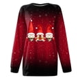 thumbnail image 4 of VALMASS Long Sleeve Sweatshirt for Women Plus Size Crewneck Xmas Gnome Print Tops Christmas Casual Cozy Blouses (4XL, Red-L), 4 of 5