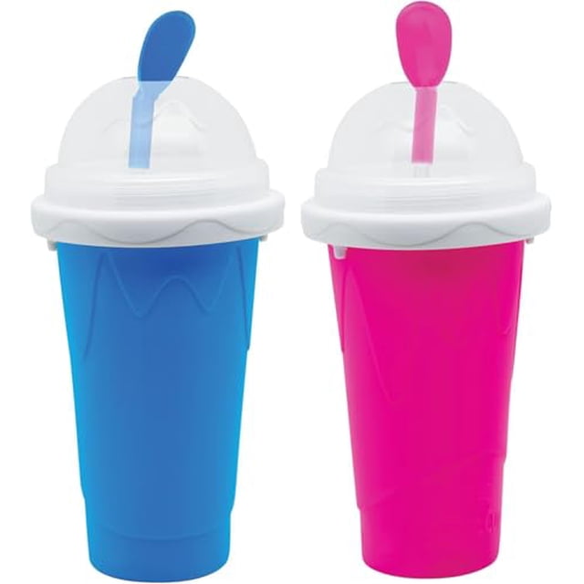Frozen Magic Slushy Maker taza, máquina de granizados, tazas de jugo de cola de leche, tazas mágicas de congelación rápida, tazas de enfriamiento, taza de batidos con tapas y pajitas para todas las
