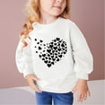 thumbnail image 2 of Posijego Girls Sweatshirts Heart Graphic Pullover Tops Little Girl Cute Long Sleeve Shirts Fall & Winter Clothes, 2 of 4