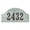 Quartzite, variant on Ridgecrest Arch "Autumn Leaf Natural Stone Color" Solid Granite Address Plaque