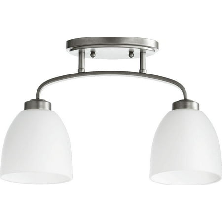 

QUORUM 3260-2-64 Reyes Two-Light Flush Mount Ceiling Fixture