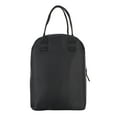thumbnail image 4 of Mainstays Black Reusable Rounded Polyester Lunch Bag with Zippered Main Pocket and Front Pocket, Ideal Use for School, Workday Meals and Travel, 4 of 7