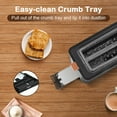 thumbnail image 3 of Mecity 4 Slice Toaster, Long Slot Toaster With Warming Rack, Bagel/Defrost/Reheat Functions,Warming Rack, Crumb Tray, 6 Browning Settings, Extra Wide, 3 of 8