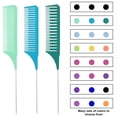 thumbnail image 4 of Peine de tejido Resaltando Dolor de colorante Pin de acero inoxidable Pin Combs Styling DIY Herramientas Accesorios Regalos Principiante Púrpura Azul Negro 3 Paquetes Jumpingount CE011621-08, 4 of 7