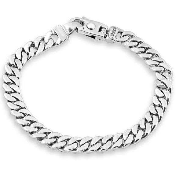 Pompeii Men's Cuban link 14k Gold (49gram) or Platinum (79gram) 8mm Link Bracelet 8.5" (,)