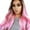 Pink/Blue, variant on WXLCISI Long Ombre Pink/Blue Wavy Wig for Women, 25.5 Inch Middle Part Curly Hair, Natural Looking Synthetic Ombre Hair Wig With Dark Root