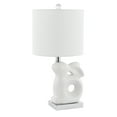 thumbnail image 4 of SAFAVIEH Ruby 19 in. Bunny White Ceramic Table Lamp with 100% White Cotton Shade, 4 of 6