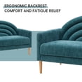 thumbnail image 5 of Loveseat Sofa for Small Spaces,49.6" Mid-Century Modern Linen Small Couch with Arched Backrest,2-Seater Upholstered Settee,600 lbs Capacity,Turquoise, 5 of 6