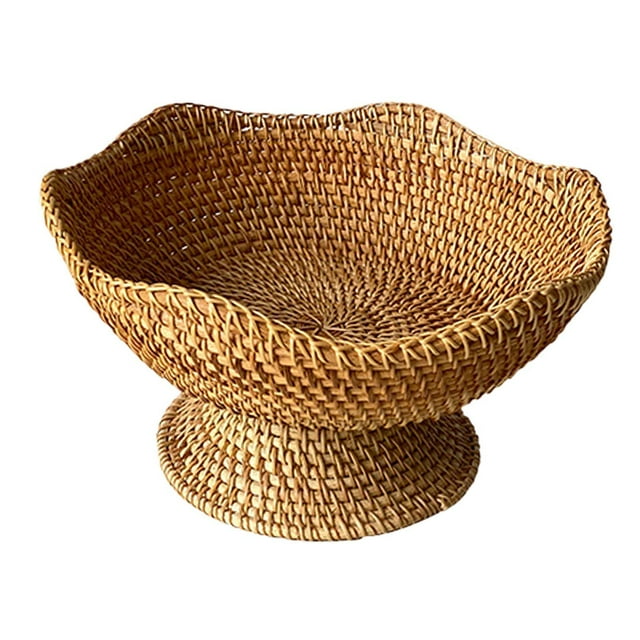 Siruishop Footed Fruit Basket Photo Props Fruit Tray for Countertop Dining Room Makeup M