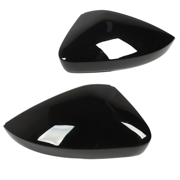Carcasa Del Espejo Retrovisor, Protección UV Fácil Instalación Aerodinámica Cubierta Del Espejo Lateral A Prueba De Decoloración Decoración Exterior Negro Brillante 1 Par