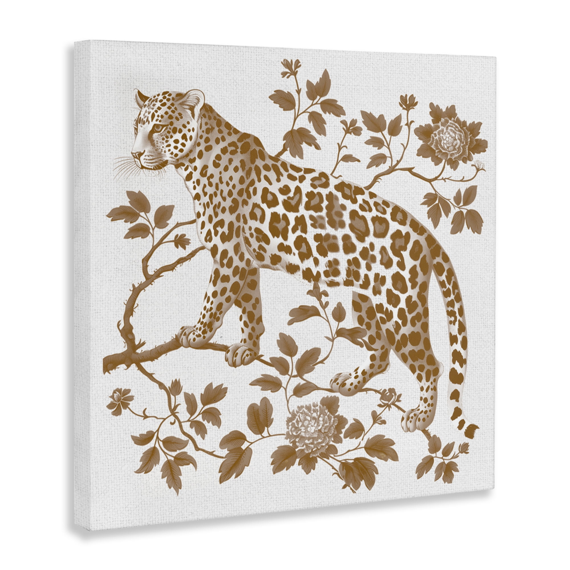 Earthy Details Vintage Leopard Canvas Wall Art, design by Lettered and Lined