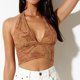 thumbnail image 2 of Moda sexy mujer chaleco sin mangas damas sólido cuello en v delgado corto camisetas sin mangas Pompotops lopia995747, 2 of 7