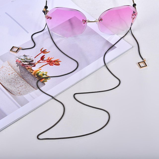 Correa para facial, cordones para anteojos, soporte para correa para anteojos, retenedor para anteojos, anteojos colgantes para mujeres y - cuadrado Macarena cadena de anteojos
