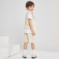 thumbnail image 2 of Lolanta Summer Boys Suit Kids Wedding Ring Bearing Costume 4 Pcs Shirt Vest Shorts Set, 2 of 5