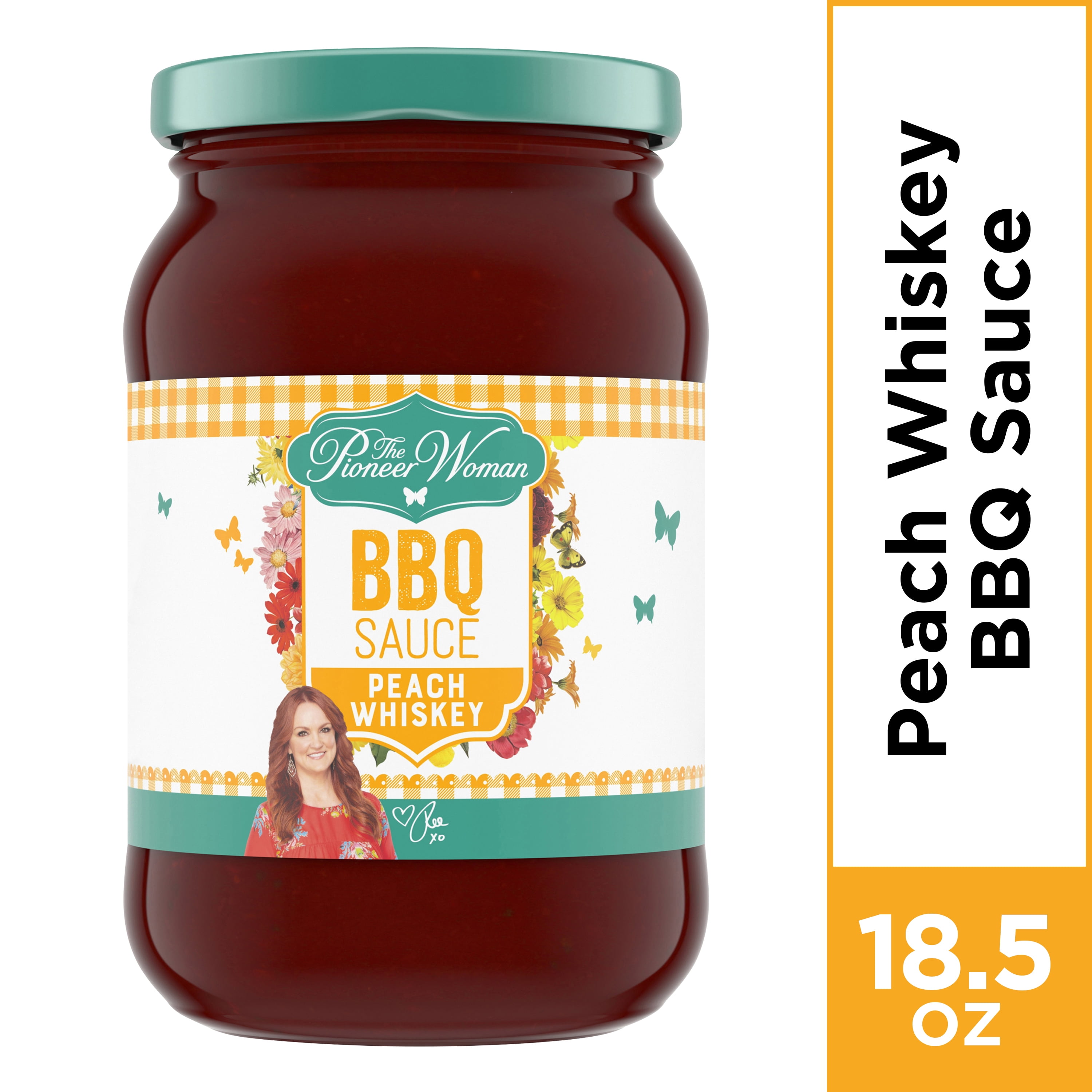 Pioneer Woman Sweet Peach Whiskey BBQ Sauce, 18.5 oz Jar