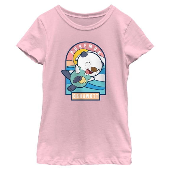 Girls Pokemon Oshawott Cute Portrait T Shirt