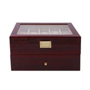 20 Grids Wood Watch Display Case Jewelry Storage Holder Gift Box Organizer