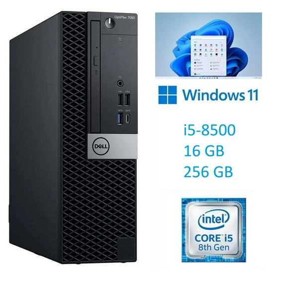 Restored Dell OptiPlex Desktop Computer | Intel Hexa-Core i5 8th Gen | 8GB RAM | 500GB HDD | Windows 11 (Refurbished)